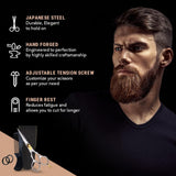 Ontaki Tijeras para barba y bigote para hombre, acero japonés de 5....