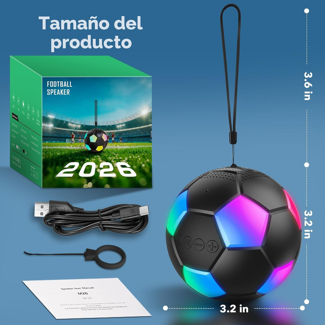 RZLCCL Altavoz en forma de pelota de fútbol, altavoz inalámbrico po...