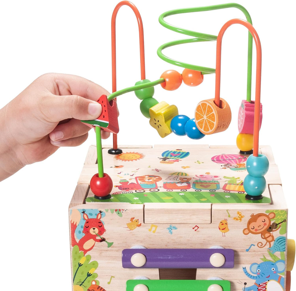Cubo de actividades de madera Montessori Juguetes para el