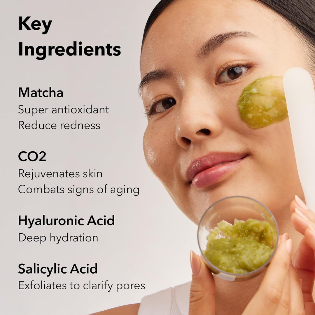 Dr. MEDION Spaoxy - Máscara de gel Matcha Clear Plus con CO2, trata...