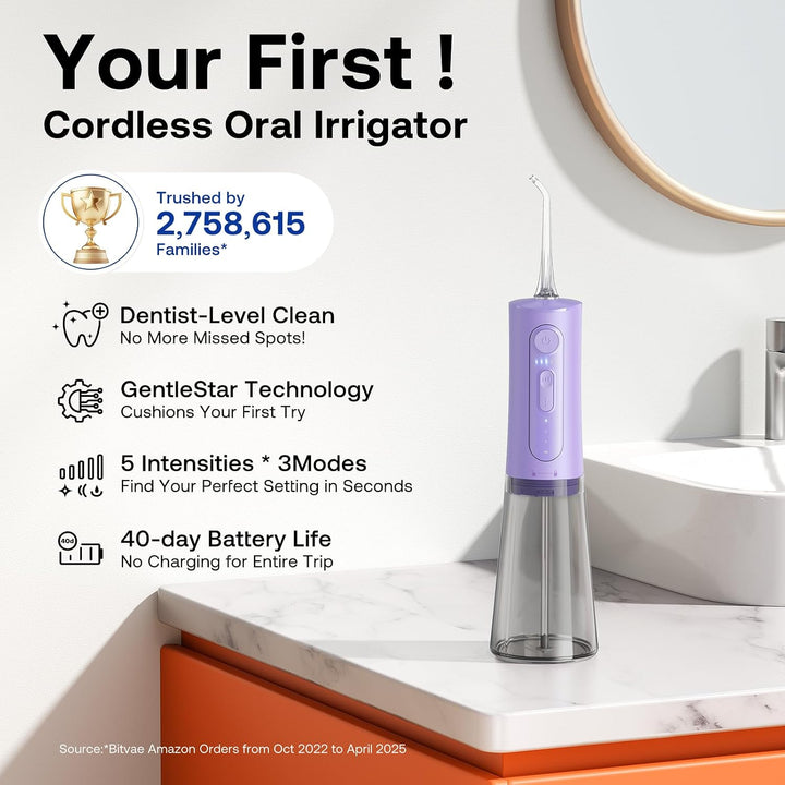 Bitvae Water - Púas de dientes dentales con hilo dental, limpiador...
