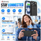 Alpatronix Funda de batería para iPhone 16 Pro, funda protectora delgada y portátil para cargador extendido, carga rápida de 15 W, alta capacidad con funda de carga inalámbrica (BX16Pro), color negro