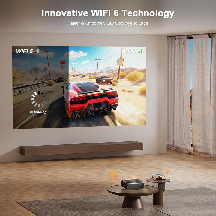 [Ahora con Netflix y 2000 ANSI] Proyector 4K con WiFi y Bluetooth,...