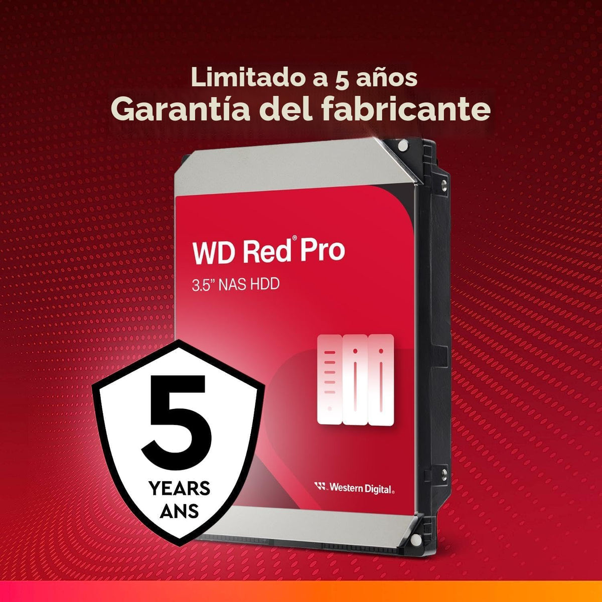 Western Digital Disco duro interno WD Red Pro NAS de 16 TB - 7200 R...