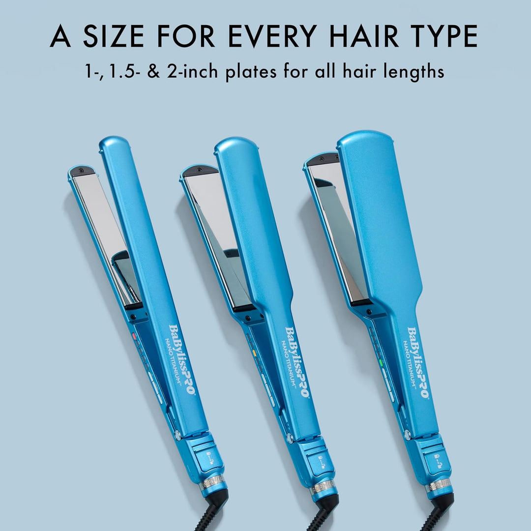 BabylissPRO Nano Titanium Digital Ultra-Thin Hair Straightener, Pro...