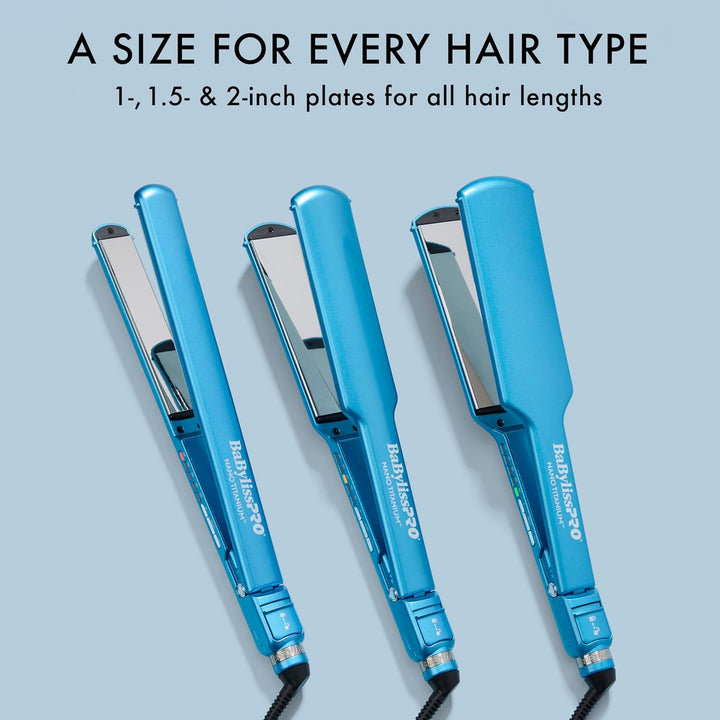 BabylissPRO Nano Titanium Digital Ultra-Thin Hair Straightener, Pro...