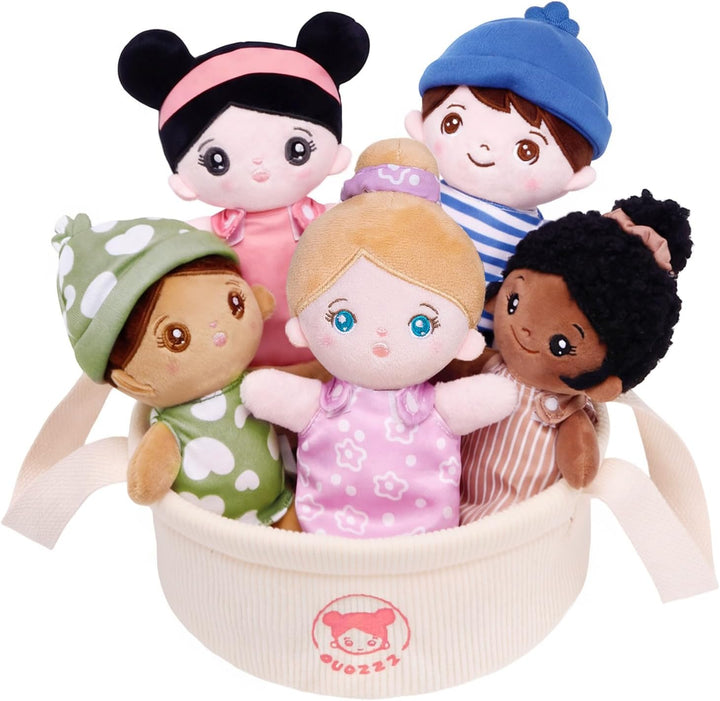 OUOZZZ Muñecas suaves para bebé, juego de 5 muñecas multiculturales...
