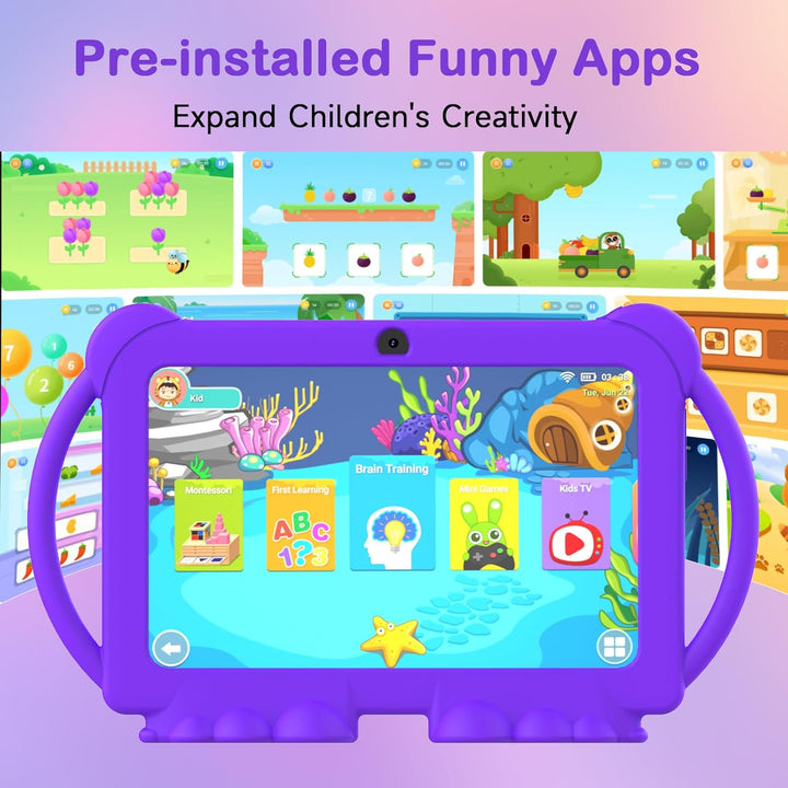 Tablet para niños, tablet de 7 pulgadas para niños 4GB+32GB admite...