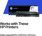 HP Cartucho de tóner cian de alto rendimiento 202X | Funciona con HP Color LaserJet Pro M254, HP Color LaserJet Pro MFP Serie M281 | CF501X