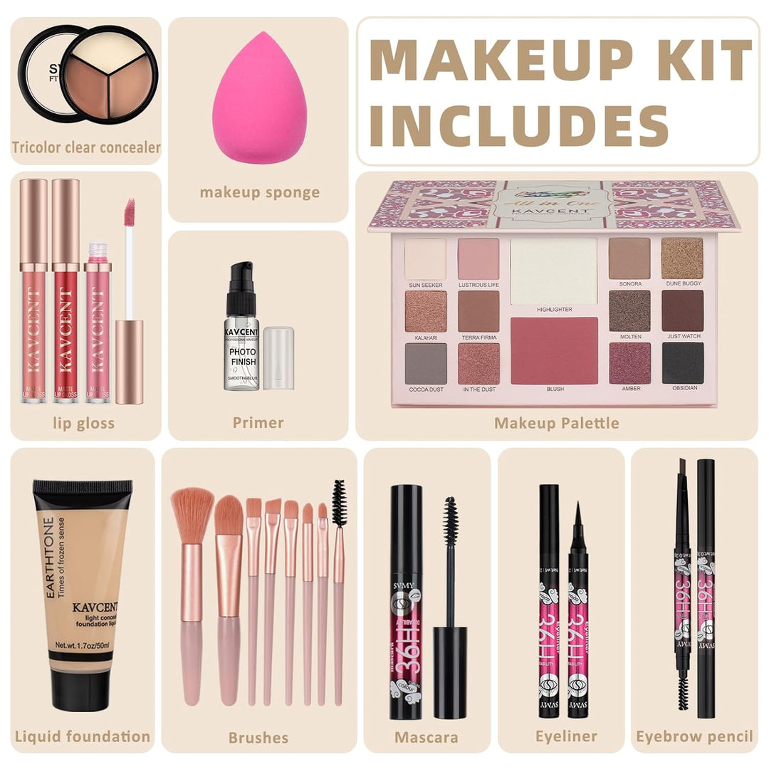Juego de maquillaje para adolescentes, kit completo de maquillaje p...