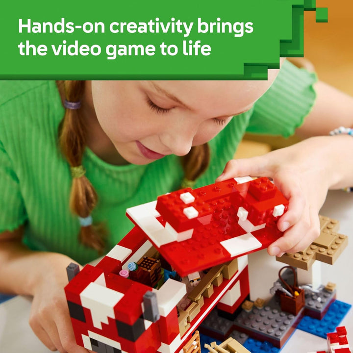 LEGO Minecraft The Mooshroom House Figuras de juguete y