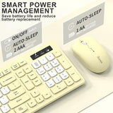 Teclado inalámbrico y mouse combinado silencioso para oficina y hog...
