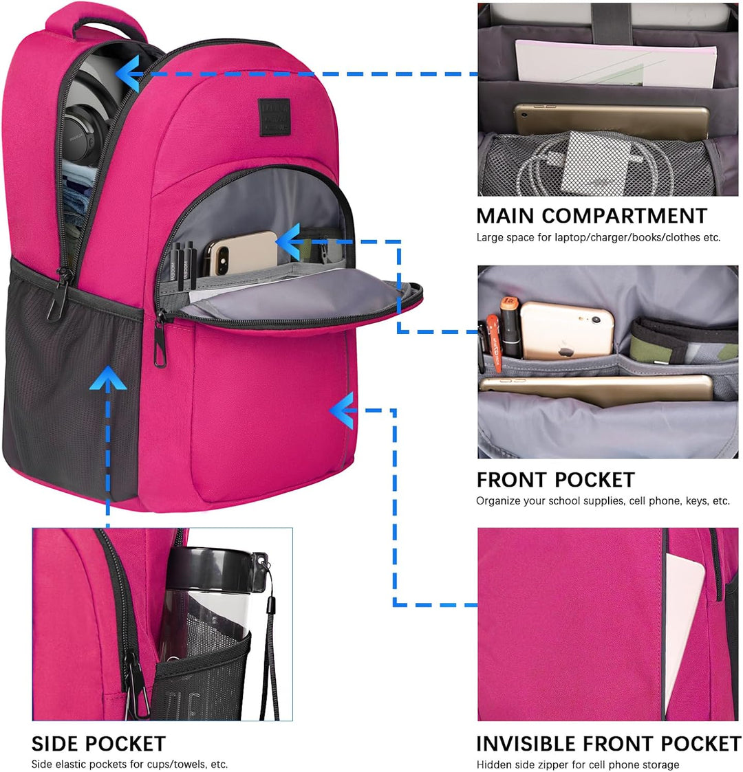 LARIPOP - Mochila para laptop de viaje, de 15.6 pulgadas, mochila p...