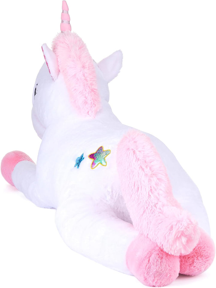 IKASA Juguete de peluche de unicornio gigante, juguetes suaves gran...