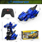 Kroyedfuw Coches RC Transformables de Dinosaurio, Coche de Control...