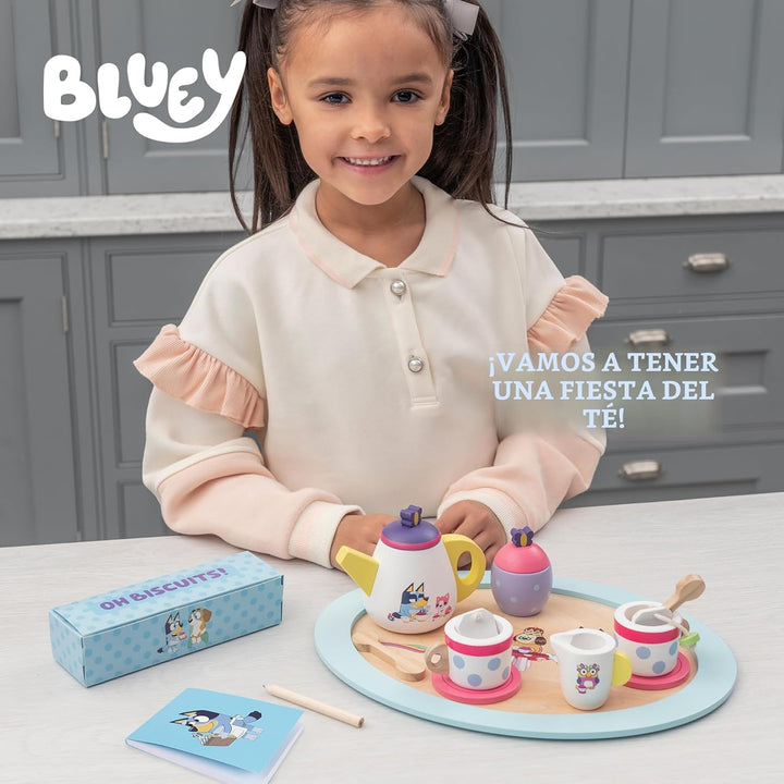 8th Wonder Bluey Toys - Juego de Fiesta de Té de Madera, Juego de T...