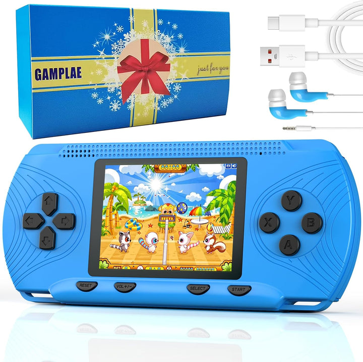Juego de mano para niños: 258 videojuegos retro precargados y 3 car...