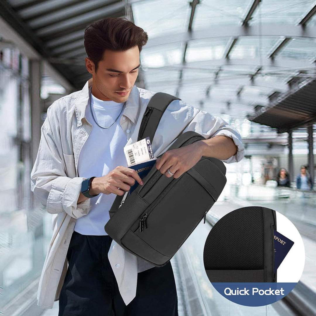 Mochila de negocios para hombres antirrobo resistente al agua mochi...