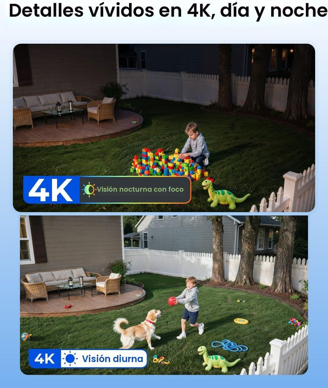 REOLINK Cámara de Seguridad Solar 4K para Exteriores, Sistema de Cá...