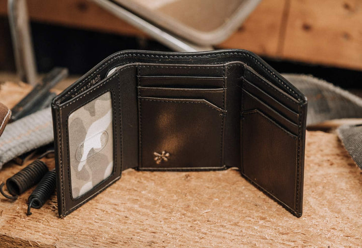 House of Jack Co. Billetera triple | Trifold de cuero para hombre |...