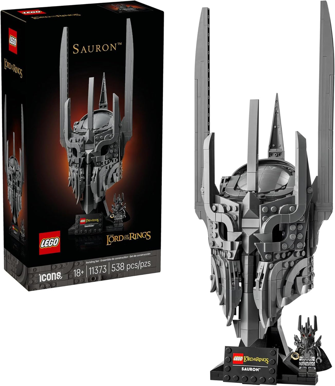 LEGO Icons El Señor de los Anillos: Casco de Sauron - Juego de cons...
