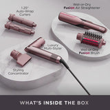 Shark FlexFusion - Plancha de pelo y potente secador de pelo con ce...