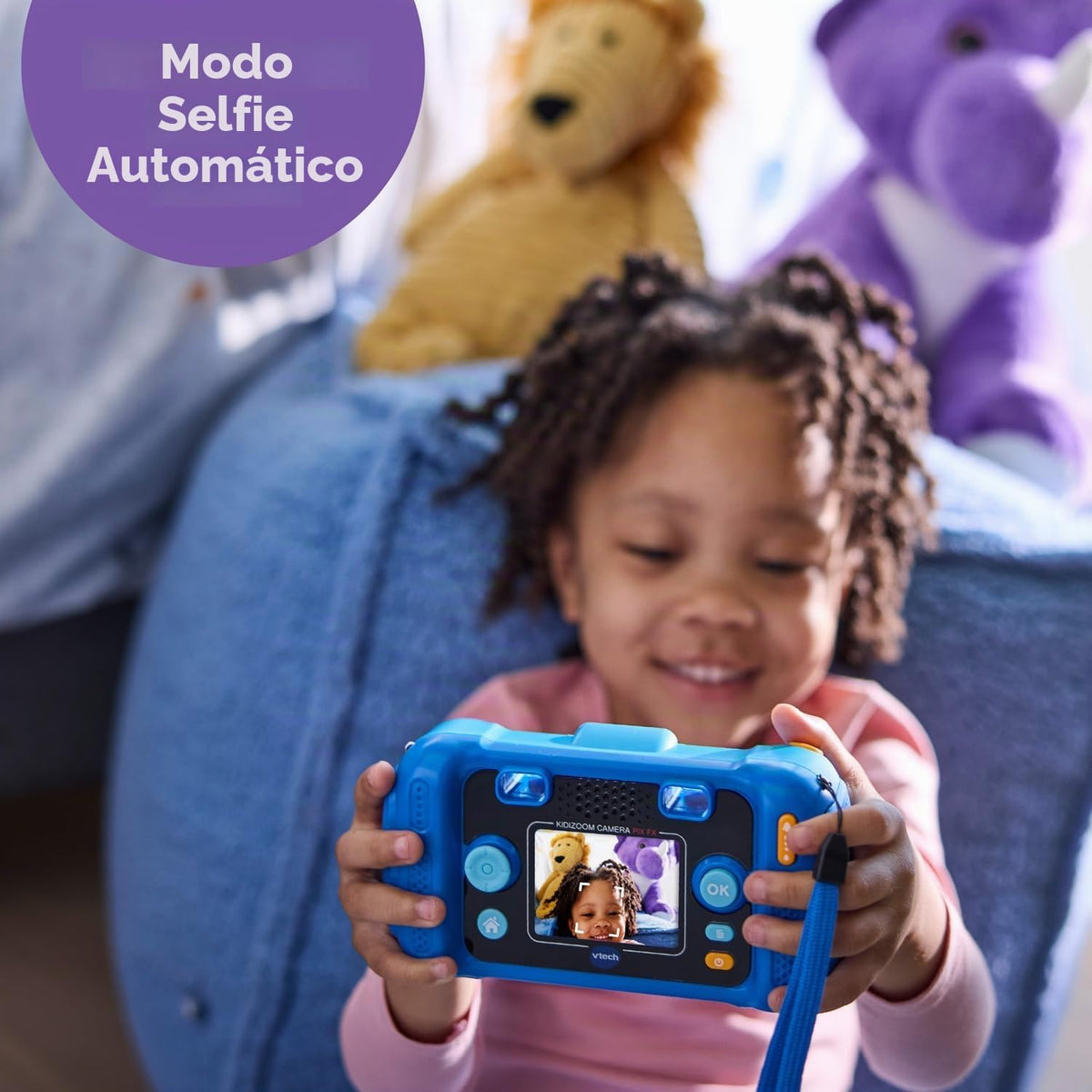 VTech KidiZoom Camera Pix FX con efectos de lente giratorios, color azul