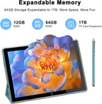 HOTTABLET Tablet Android 15 de 10" con estuche/lápiz capacitiv...