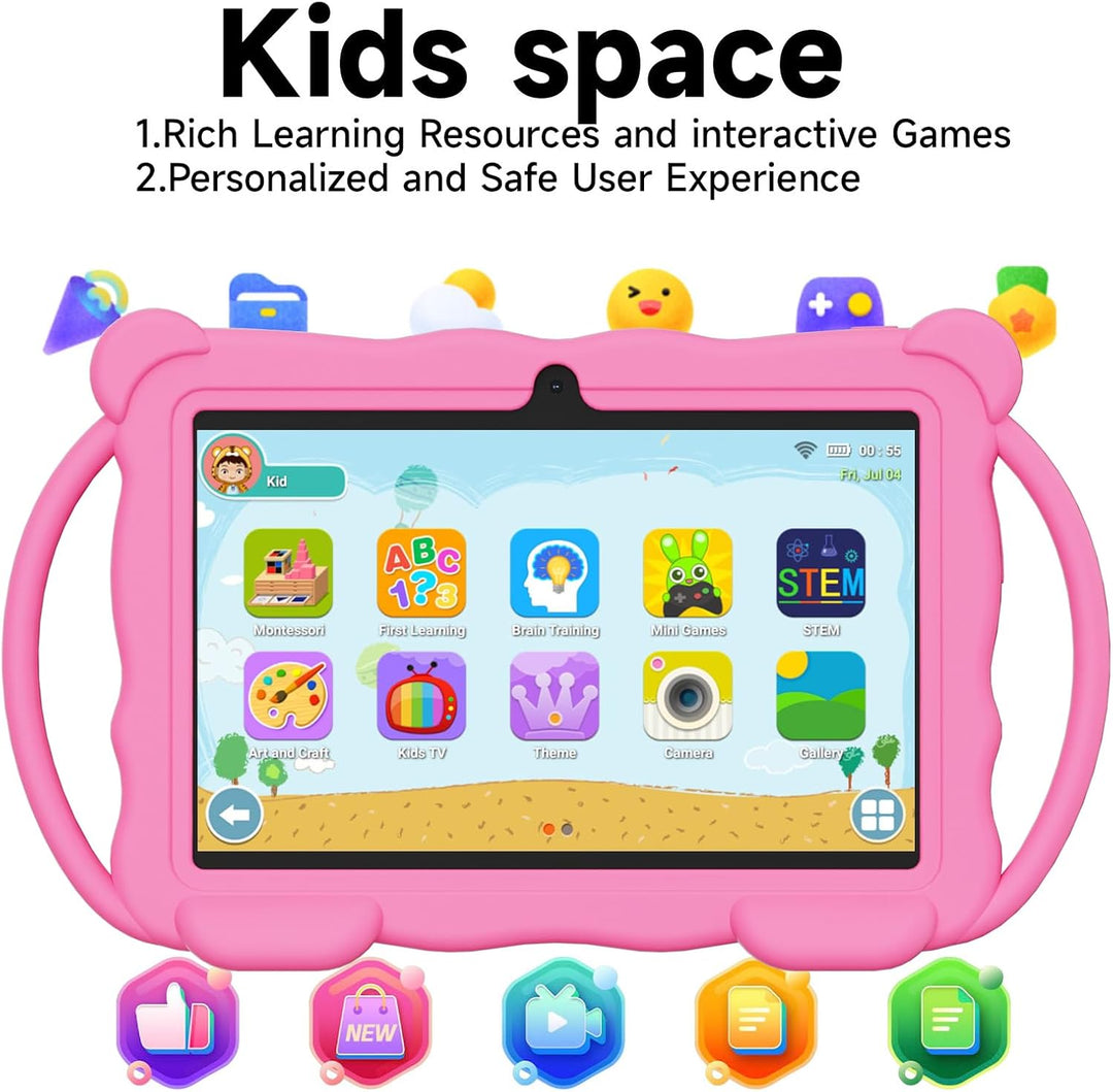 Vyrolinia Tablet para niños de 7 pulgadas, Android 14.0 para niños...