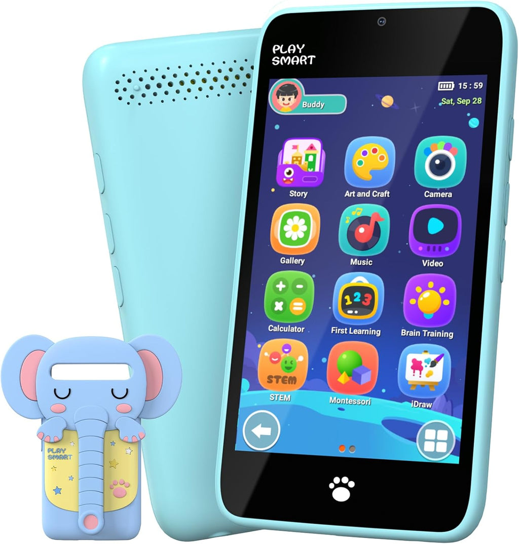 MOMILLA Teléfono de juguetes para niños con pantalla táctil de 3.97