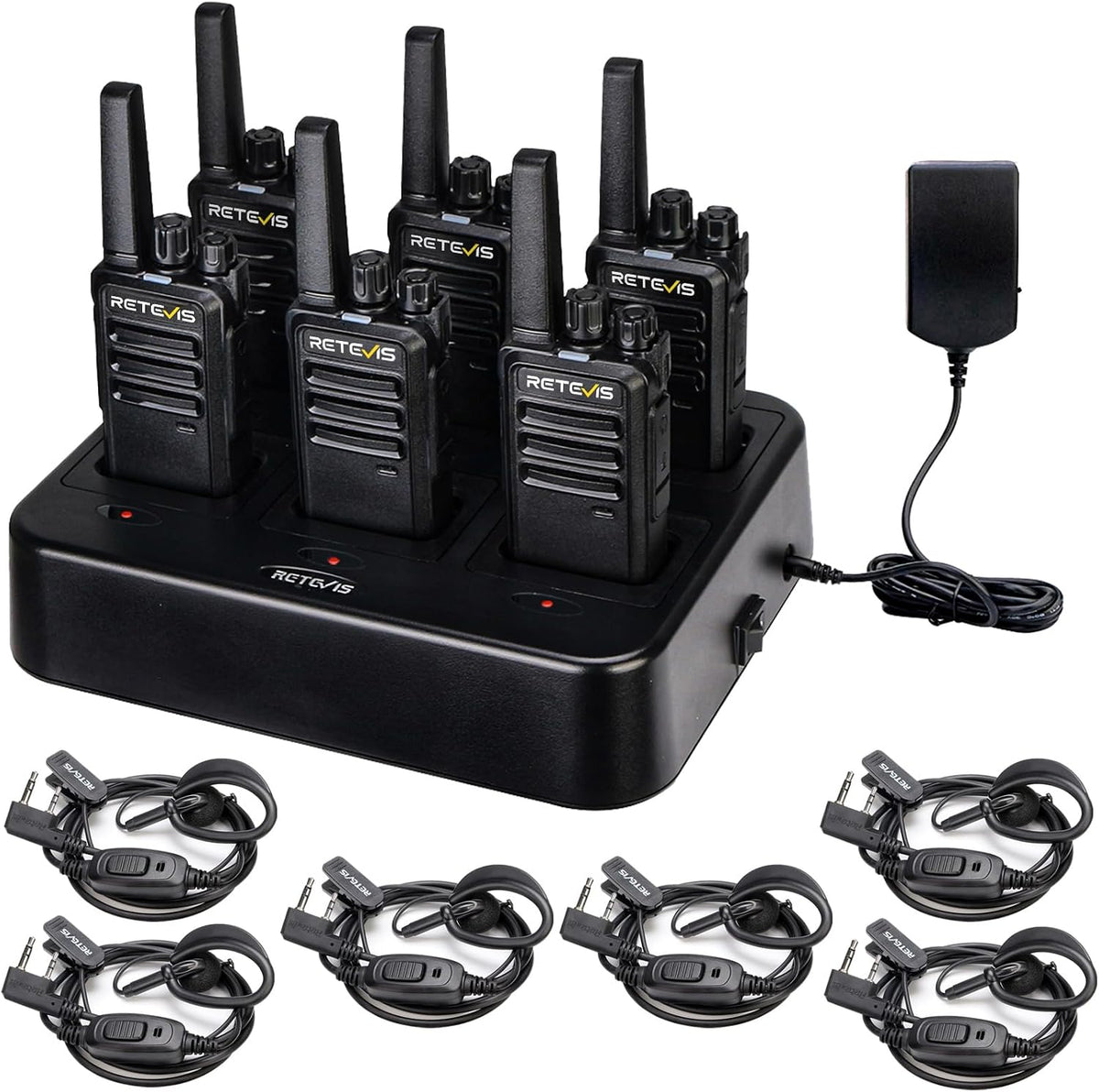 Retevis RT68 Business FRS Walkie Talkies de largo alcance con auriculares