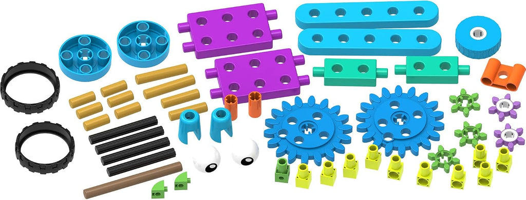Thames & Kosmos Primer kit de ingeniería de robots para niños: experimento STEM para jóvenes aprendices | Construye 10 robots sin motor | Juega y aprende con manual en formato libro de cuentos |