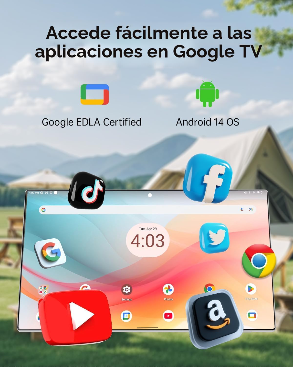 KTC 25 pulgadas MEGAPAD portátil TV tableta, monitor táctil inteligente FHD