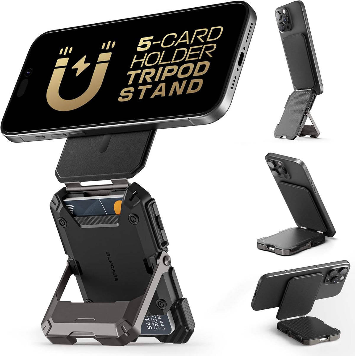 SUPCASE Paquete para iPhone 17 Pro UBGrip funda y cartera MagSafe con soporte