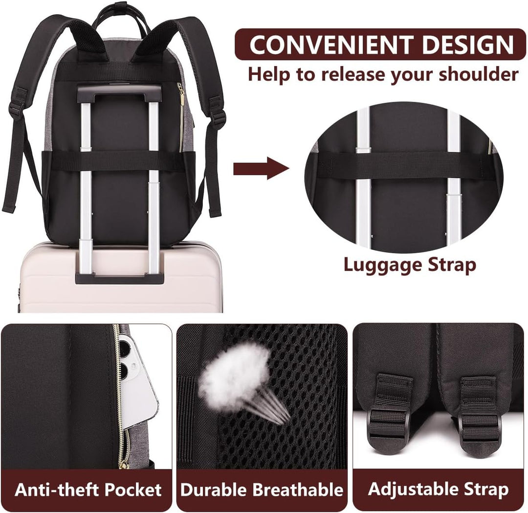 bagswan Mochila para computadora portátil para mujeres\/hombres, se...