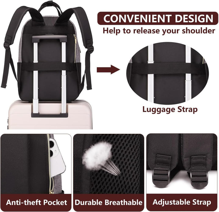 bagswan Mochila para computadora portátil para mujeres\/hombres, se...