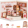 Lámpara Rolife Super Creator Kits Tasty Cake Shop, bloques de construcción de casa pequeña para muñequitas, kits de construcción de modelo de casa mini de plástico para adolescentes de 14 años en adelante