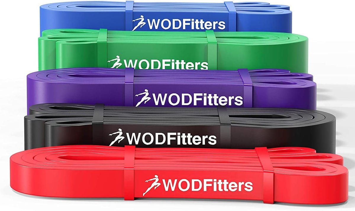 WODFitters Bandas de asistencia para dominadas – Juego de 5 bandas para el mejor entrenamiento de dominadas y musculares