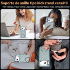 Funda compatible con iPhone 17 Pro Max con Soporte, Verde AzulTurquesa