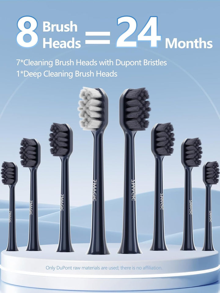 7MAGIC - Cepillo de dientes eléctrico sónico, tiempo de funcionamie...