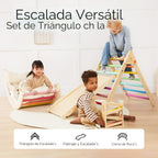 Tiny Land Pikler - Juego de triángulos plegables 7 en 1, juego de juguetes de escalada triangulares Pikler para niños, parque infantil interior de bebé, gimnasio de selva, juego de escalada Montessori