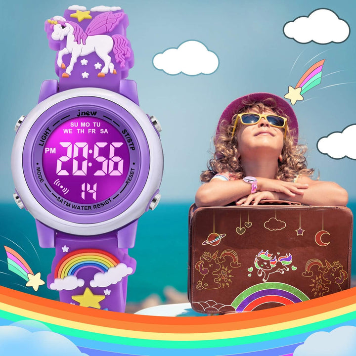 VAPCUFF Relojes impermeables 3D de dibujos animados para niñas con...