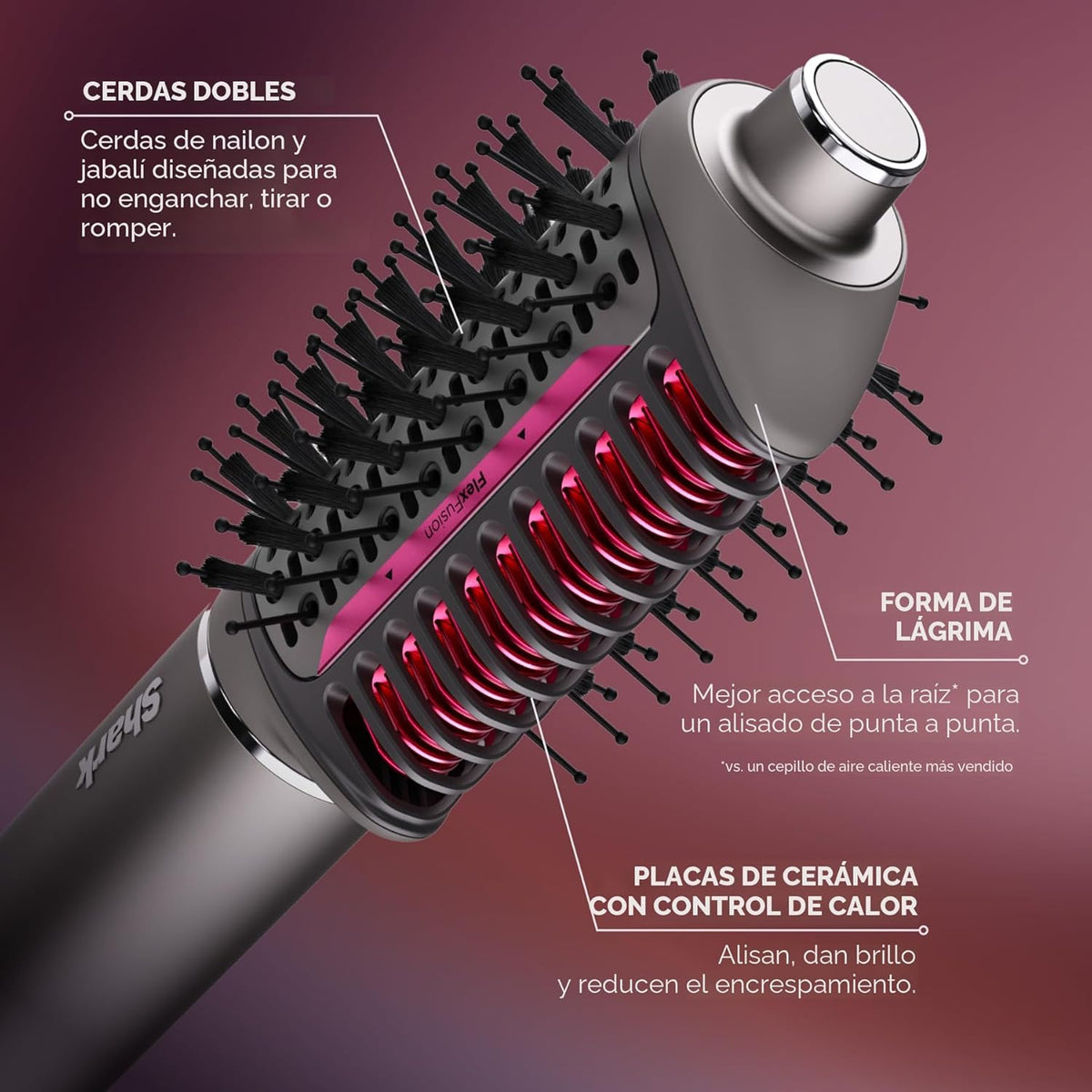 Secador de pelo y alisador de cabello Shark FlexFusion con potente...