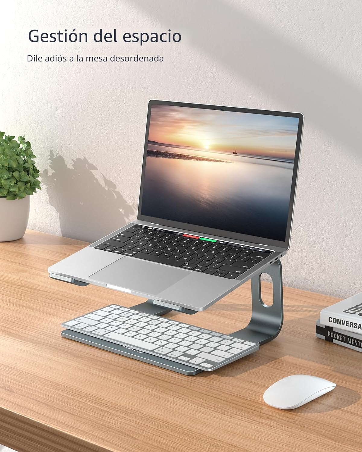Nulaxy Soporte completo de aluminio para laptop, soporte estable de...