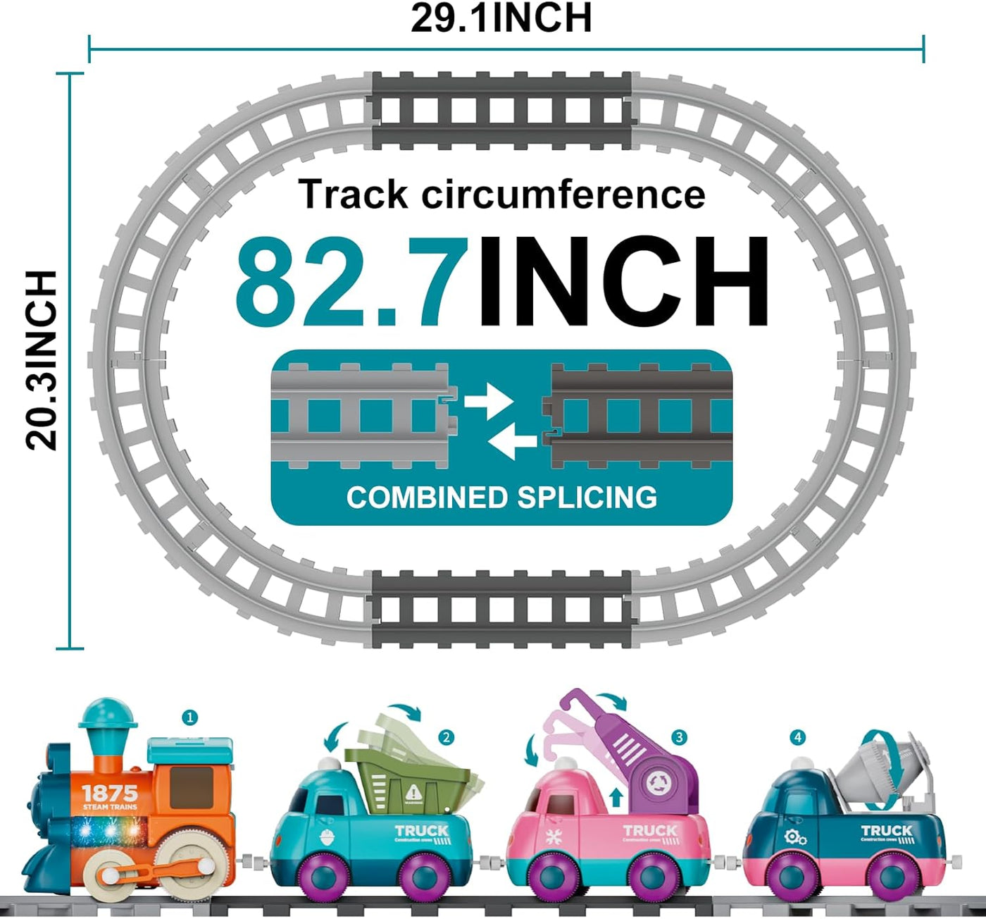 Juego de tren para niños pequeños juguetes magnéticos de