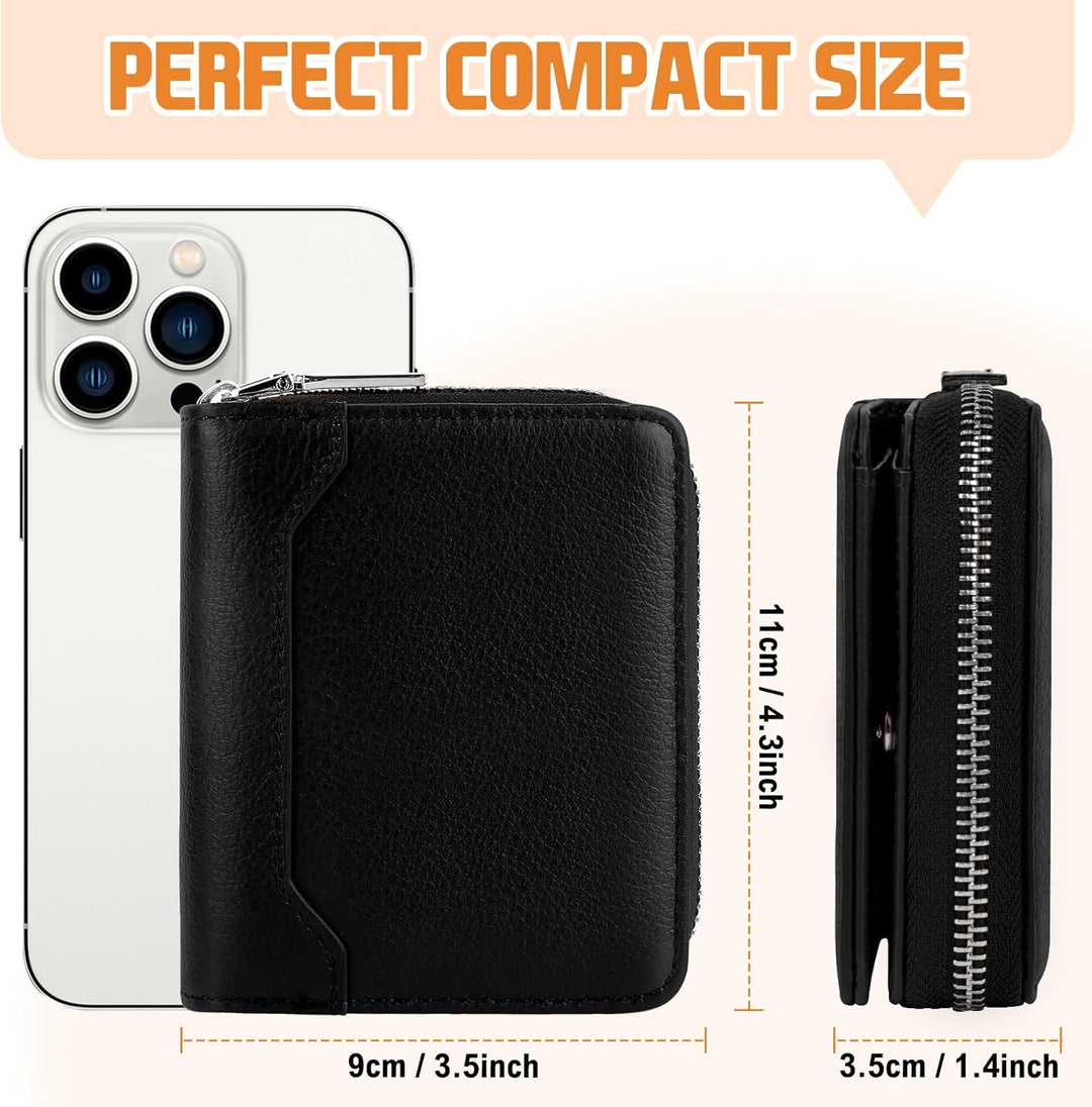 HUANLANG Billetera para hombre con bloqueo RFID, multitarjetero, bi...