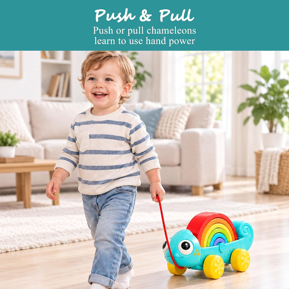 Montessori - Juguete apilable para niños pequeños de 18 a 36 meses, juguetes apilables Montessori 2 en 1, juguete de aprendizaje sensorial para autismo con 6 arcos de anidación, regalos de bebé