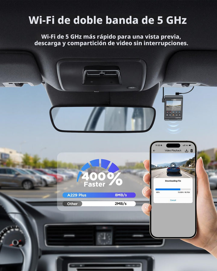 VIOFO A229 Plus Dash Cam frontal y trasera doble STARVIS 2