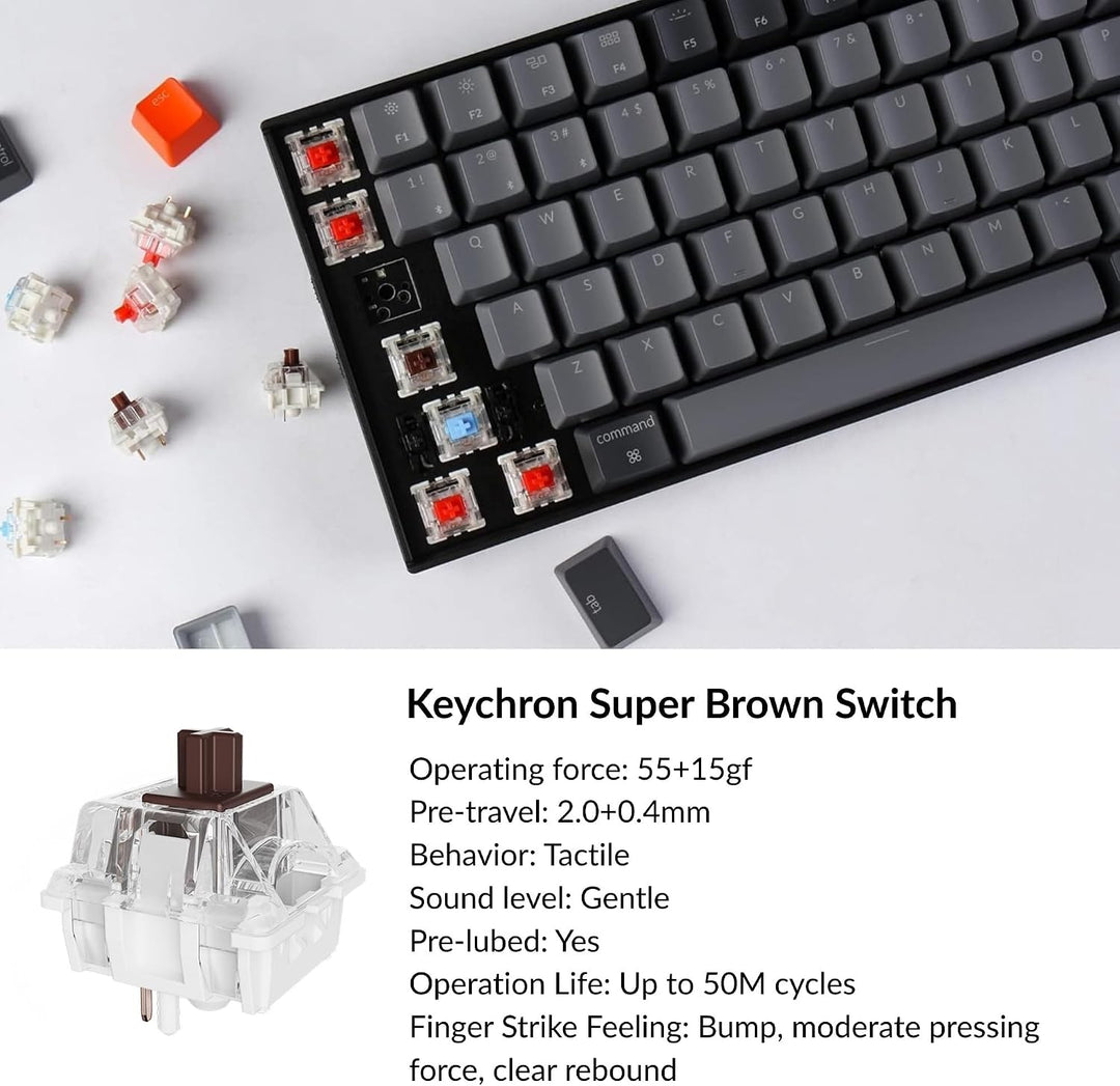 Keychron K4 96% Layout 100 teclas inalámbrico Bluetooth 5.1\/teclad...