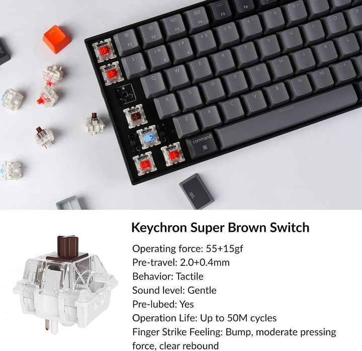 Keychron K4 96% Layout 100 teclas inalámbrico Bluetooth 5.1\/teclad...